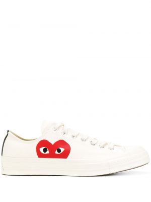 Sneakersy w gwiazdy Comme Des Garcons Play beżowe