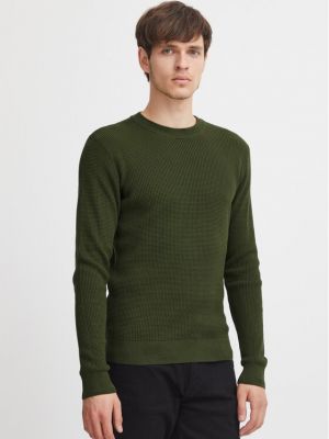 Пуловер slim Casual Friday зелено