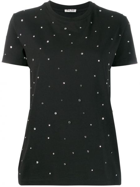 Camiseta de cristal Miu Miu negro