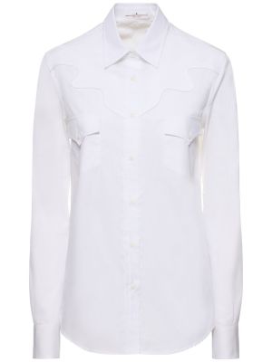 Риза с копчета с джобове Ermanno Scervino бяло