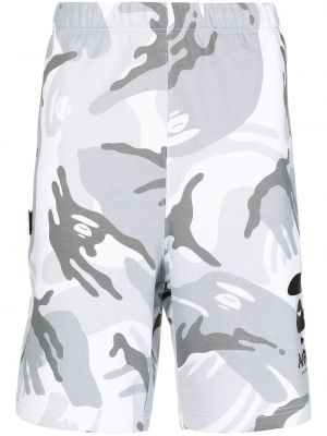 Shorts de sport à imprimé à imprimé camouflage Aape By *a Bathing Ape® gris