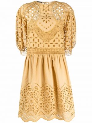 Blonder brodert dress Alberta Ferretti gul