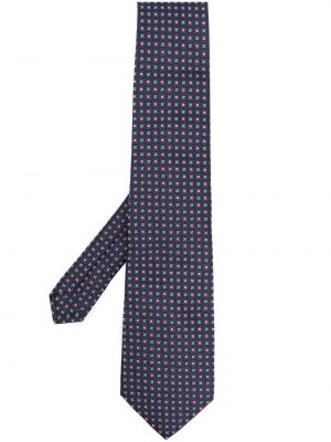 Cravată cu imprimeu geometric Etro albastru