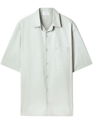 Bombažna srajca z vezenjem Off-white