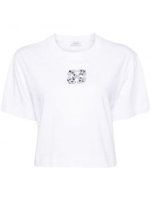 Raštuotas marškinėliai Off-white balta