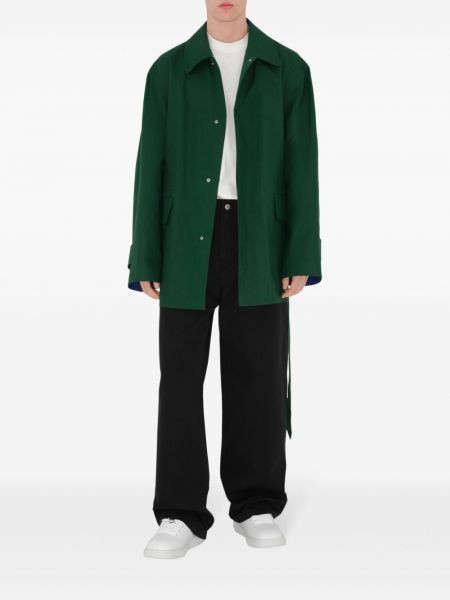 Bavlněný kabát Burberry zelený