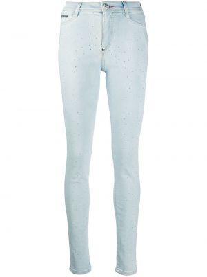 Jeans mit kristallen Philipp Plein blau