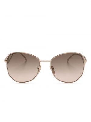 Spalvų gradiento rašto akiniai nuo saulės oversize Prada Eyewear auksinė