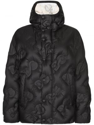 Καπιτονέ παλτό με κουκούλα Dolce & Gabbana μαύρο