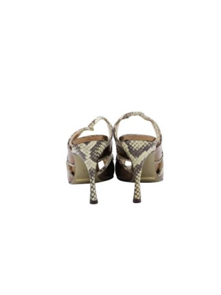 Leder sandale Dolce & Gabbana Pre-owned gelb