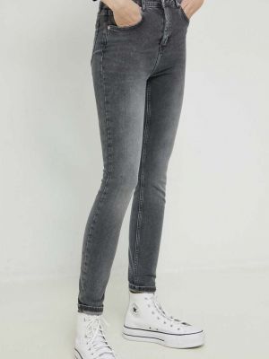 Blugi skinny cu talie înaltă Karl Lagerfeld Jeans gri