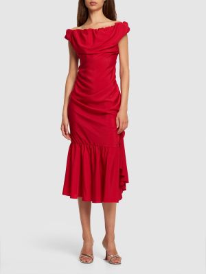 Rochie midi din crep Vivienne Westwood roșu