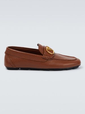 Nahast loafer-kingad Valentino Garavani pruun