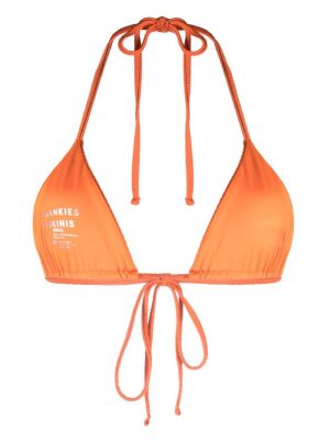 Bikini z nadrukiem Frankies Bikinis pomarańczowy