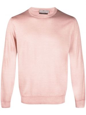 Sweat col rond en soie col rond Canali rose