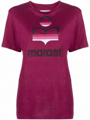 Camiseta con estampado Isabel Marant étoile violeta