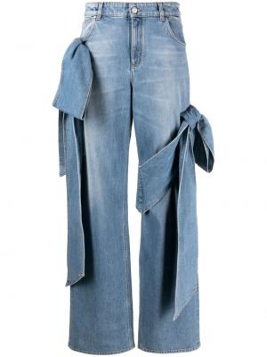 Voľné džínsy s mašľou Blumarine modrá