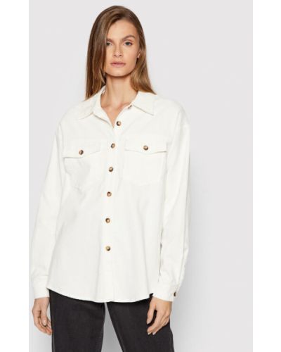 Koszula Corduroy 1014-001197-0001-581 Biały Relaxed Fit Na-kd