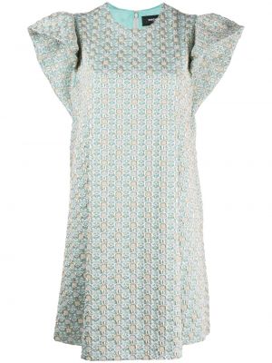Šaty s volány Rochas - modrá