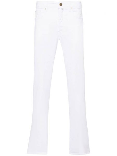 Skinny παντελόνι chino Incotex λευκό