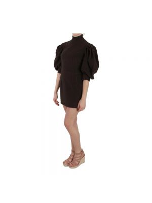 Dzianinowa sukienka mini Dolce And Gabbana brązowa