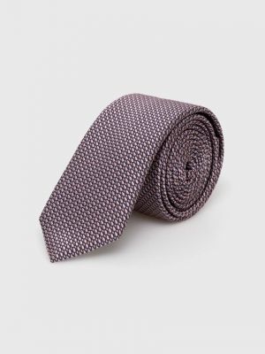 Копринена вратовръзка Hugo розово