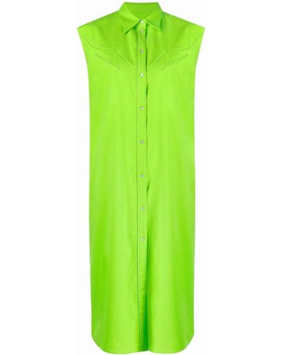 Vestido sin mangas ajustado Mm6 Maison Margiela verde
