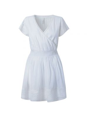 Джинсовое платье с коротким рукавом Pepe Jeans белое