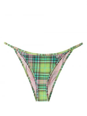 Bikini s karirastim vzorcem Ganni zelena