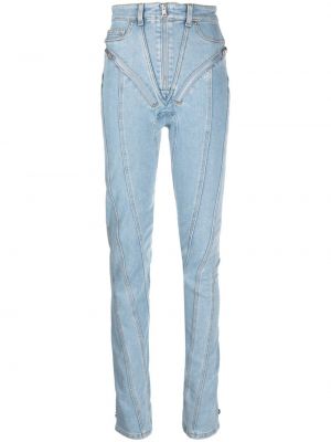 Jeans skinny con cerniera Mugler
