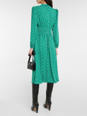 Midi šaty s potiskem Diane Von Furstenberg zelené