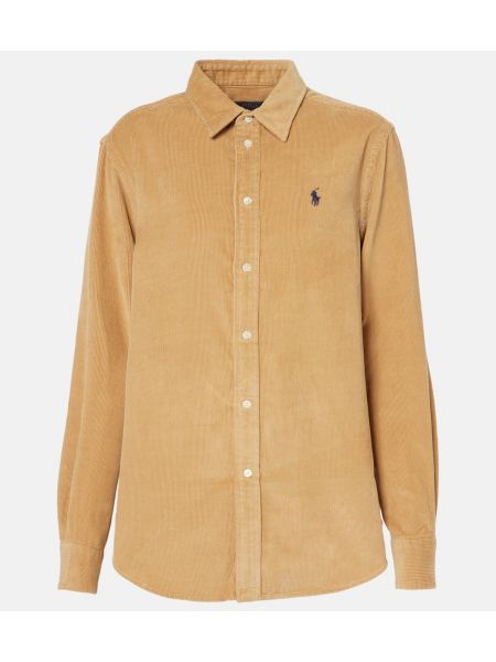 Bomull skjorte Polo Ralph Lauren beige