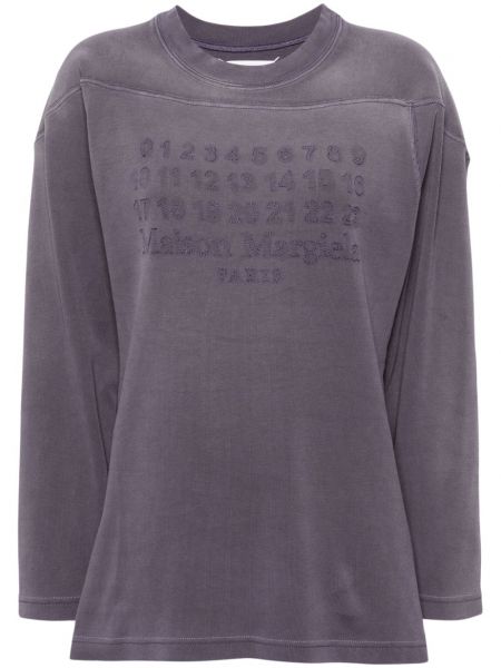 Kokvilnas t-krekls Maison Margiela violets