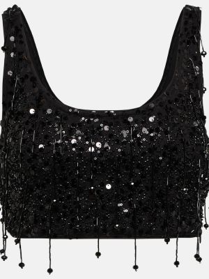 Top con lentejuelas Simkhai negro