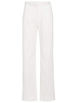 Rovné kalhoty s vysokým pasem Deveaux New York bílé