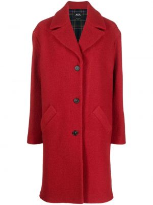 Vlnený kabát A.p.c. červená
