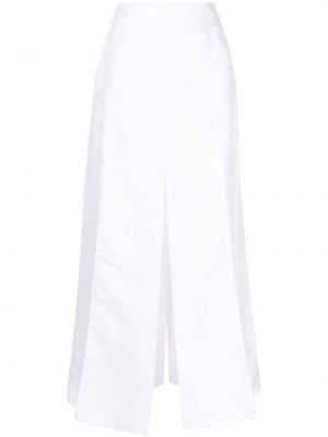 Sukně s vysokým pasem s knoflíky na zip Chanel Pre-owned - bílá