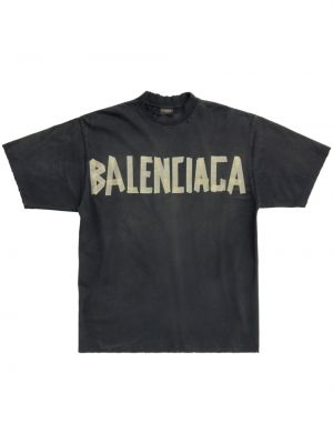 Tričko s potiskem Balenciaga Černé