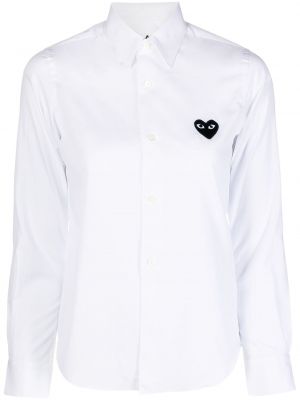 Риза със сърца Comme Des Garçons Play бяло