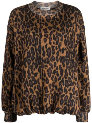 Bombažni pulover z leopardjim vzorcem Undercover