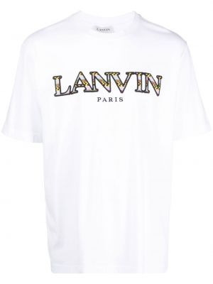 Тениска бродирана Lanvin бяло