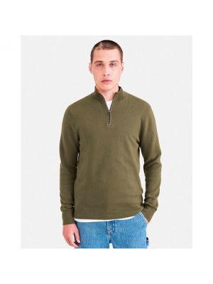 Jersey de algodón de tela jersey de cuello redondo Dockers verde