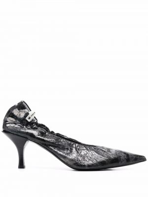 Кожени полуотворени обувки Premiata черно