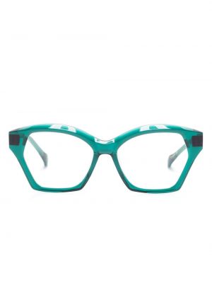 Okulary oversize w wężowy wzór Etnia Barcelona zielone