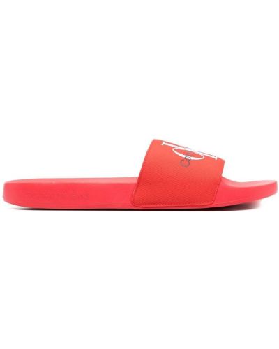 Trykt flip-flops Calvin Klein Jeans rød