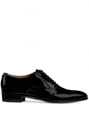 Nėriniuotos oksfordo batai su raišteliais Gucci juoda