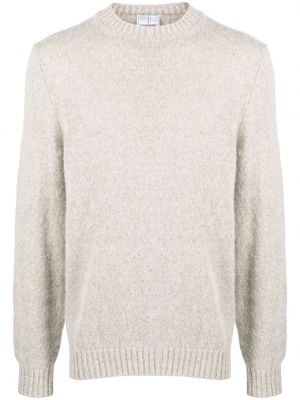 Kašmírový vlněný svetr s kulatým výstřihem Fedeli šedý