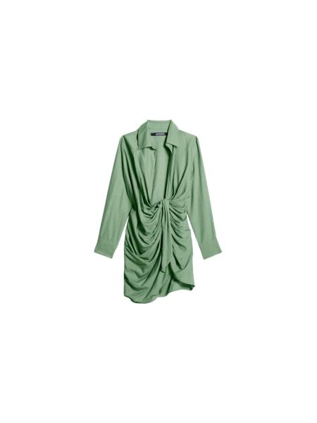 Elegantes kleid mit kragen Jacquemus grün