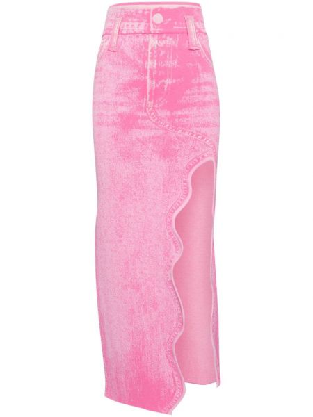 Φούστα με σχισμή Ph5 ροζ