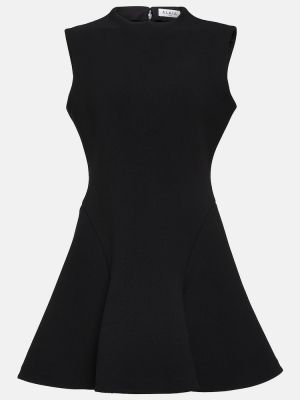 Mini vestido bootcut de crepé Alaïa negro